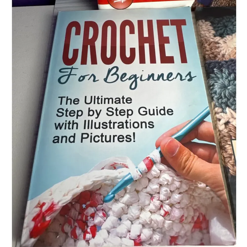 Crochet Book Lot of 3 Learn To Crochet For Beginners Complete Stitch Designs